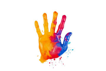  Colorful hand print