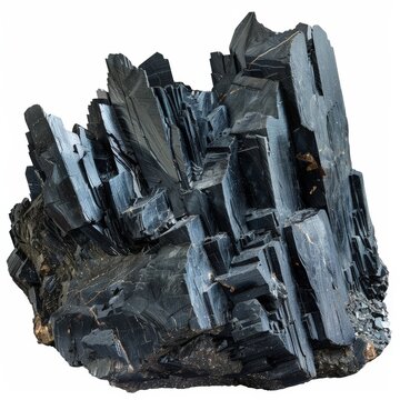 A clump of oil shale. Transparent background.