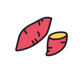 シンプルなさつまいものイラスト