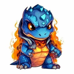 Obraz premium Art illustration Character Cute T rex isolated background