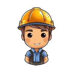 Art illustration Character cute worker isolated background
