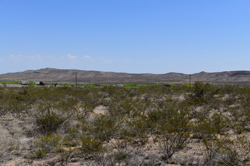 landscape with blue sky