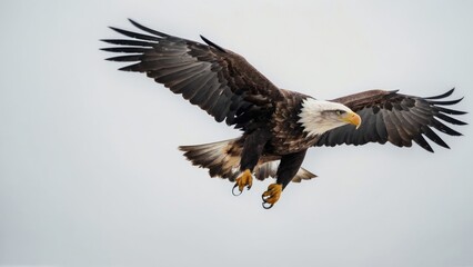 Obraz premium Eagle fly in snow Mountain Sit on Branch
