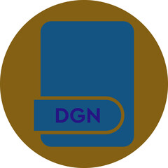 DGN File format icon  circular shape