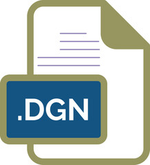 DGN  File extension Icon  color Fill rounded corners inside transparent