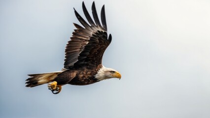 Obraz premium Eagle fly in snow Mountain Sit on Branch