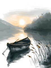 Fototapeta premium Tranquil Dawn on the Lake