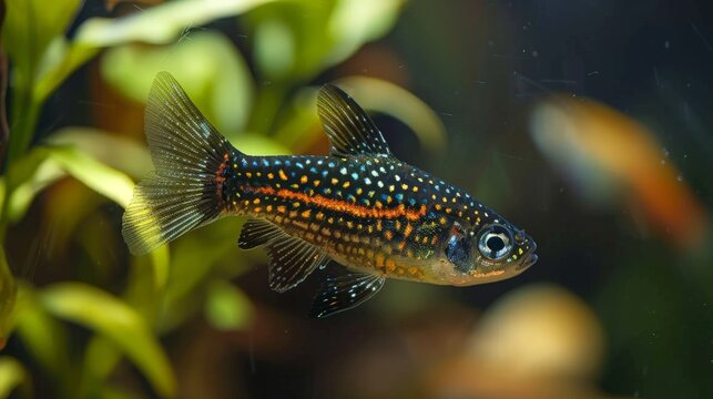 Radiant Celestial Pearl Danio showcasing shimmering scales