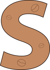s letter coffee bean cafe