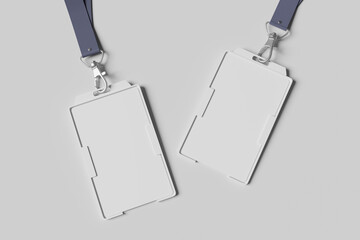 Blank id card holder with lanyard.