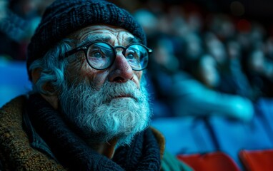 An elderly Baltic man with a beard and glasses