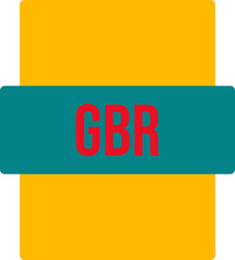 GBR ip File extension Icon color fill outer flat