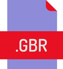 GBR  File Icon Fill Crisp corners with doted lines