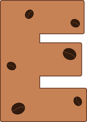 e alphabet coffee bean cafe