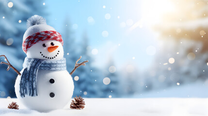 Funny snowman Merry Christmas and Happy New Year greeting card, "Whimsical Winter Greetings: Hilarious Snowman Merry Christmas and Happy New Year Card"
