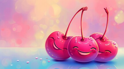 cheerful fruit smiling