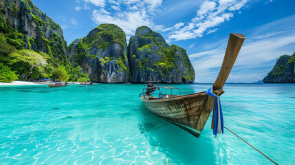 Obraz premium Immerse yourself in a world of travel and adventure with exotic destinations. distant scenery
