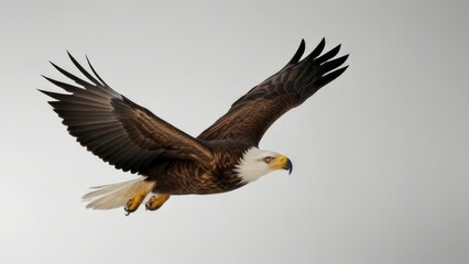 Obraz premium Eagle fly in snow Mountain Sit on Branch