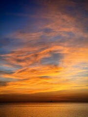 sunset over the sea
