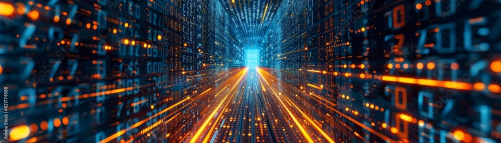Poster background of a binary code matrix in white