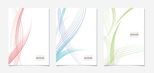 ラインで描いたシンプルな表紙デザイン3種_B【白背景】 © en thanks