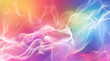 An abstract modern background with transparent smoke in a colorful abstract style.