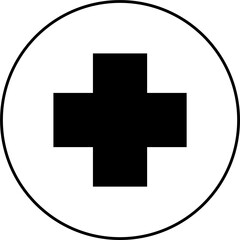 Obraz premium Healthcare black vector icon on white background