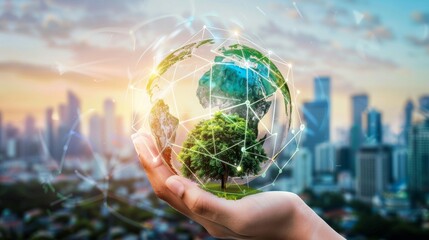 Join hands to protect the earth, green earth is our common home.