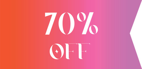 70% sale vector retro illustration 