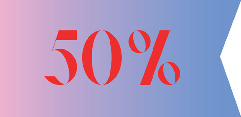 50% sale vector retro illustration 