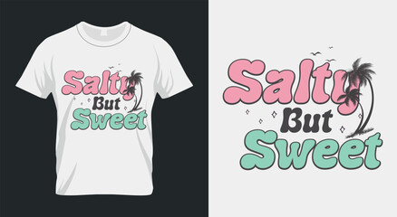 Vintage Summer Beach Sublimation, Salty But Sweet
