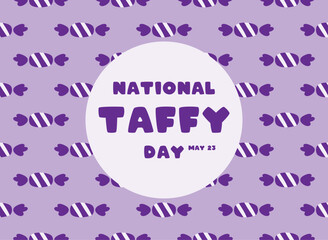 National Taffy Day. May 23. Seamless pattern.