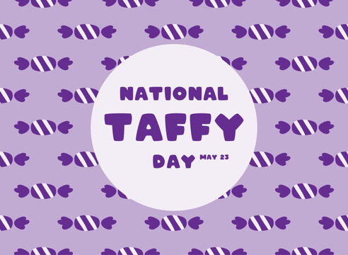 National Taffy Day. May 23. Seamless pattern.