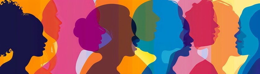 The image is a colorful representation of a group of people. The colors represent the diversity of the group. The image is a symbol of unity and diversity.