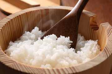 おひつに移したご飯