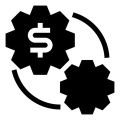 Gear Money Rotation solid icon UI