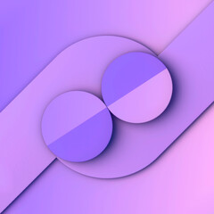 Stylized abstract illustration with a modern and minimalist design. Digital background. 3d rendering