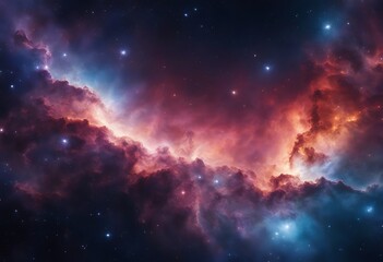 Colorful space Spiral galaxy cloud nebula. Stary night cosmos. Universe science astronomy. Generative AI