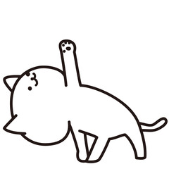 加工ok　ねこ素材No.254 三角のポーズ