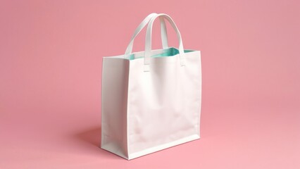 tote bag mock up isolated on flat pastel color background