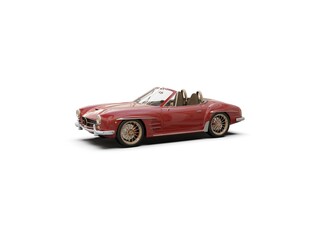 Old School Vintage Classic Red Racing Coupe Cabriolet Car