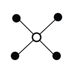 Business Network icon vector . Network sign with white background.