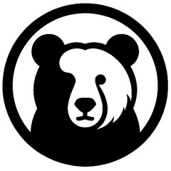 Silhouette simple du logo de l'ours