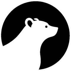 Silhouette simple du logo de l'ours