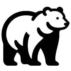 Silhouette simple du logo de l'ours