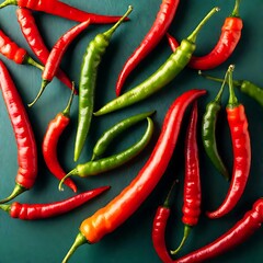 Chili peppers set. A bunch of chili peppers, red and hot peppers. 