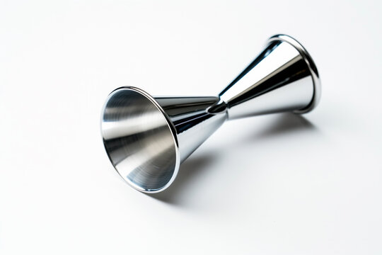 Bartender Stainless steel jigger isolated on white background