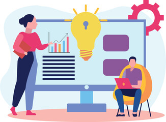 The team is discussing the graph idea.