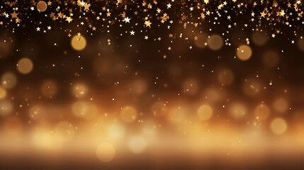 Fototapeta premium Gold sparkle splatter border. Gold Foil Frame. Gold stars random luxury sparkling confetti. Gold brush stroke on transparent background.