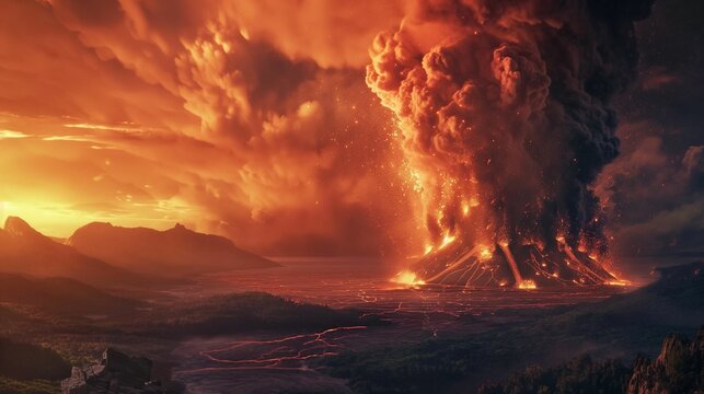 Image of a supervolcano eruption.